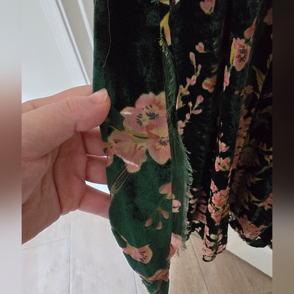Baltic born Uma velvet maxi dress green floral Large - Picture 12 of 12